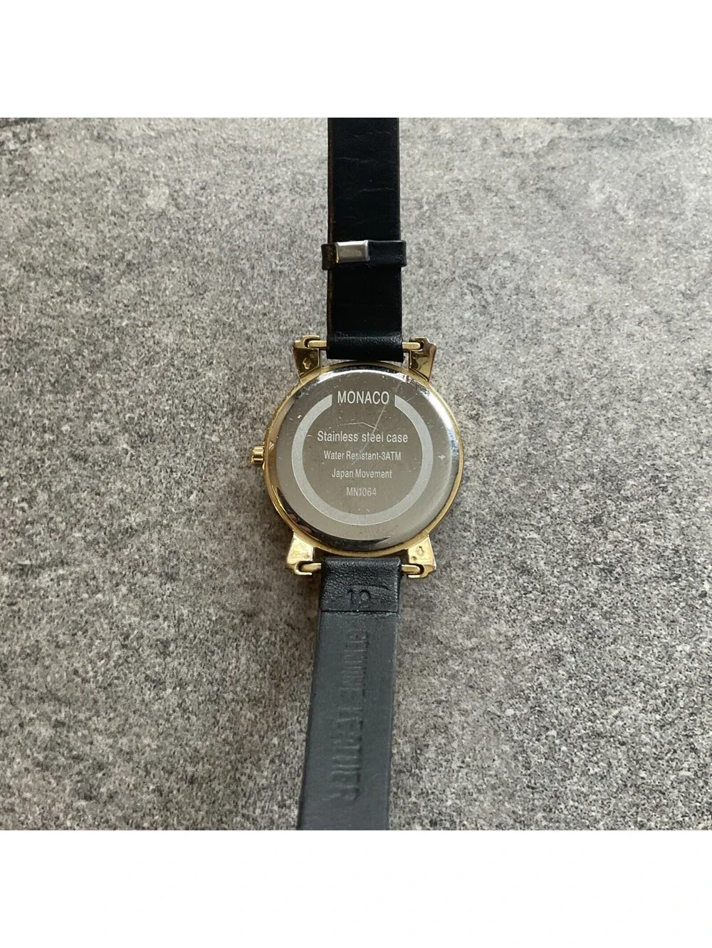 Beautiful Monaco Women’s Watch 32mm Gold Tone Case MOP Dial Leather Band D5
